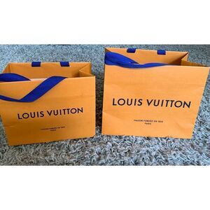 2 Authentic Louis Vuitton Shopping Gift Paper Bag LOT